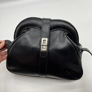 Patricia Nash Florentina Frame Leather Crossbody Bags Black Distressed Purse
